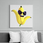 printfashion Vicces banán napszemüvegben - Vászonkép - Fehér (14079269)