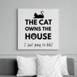 printfashion A ház a macskáé2 - Vászonkép - Fehér (6627609)