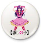 printfashion Oshi no Ko - Ai Hoshino - Kitűző, hűtőmágnes - Fehér (14857519)