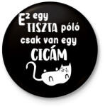 printfashion Ez egy tiszta póló, csak van egy cicám - Kitűző, hűtőmágnes - Fekete (16538843)
