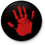 printfashion Véres kéz - Kitűző, hűtőmágnes - Fekete (5538319)