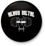 printfashion Heavy Metal súlyemelés - Kitűző, hűtőmágnes - Fekete (14743296)