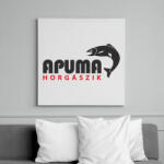 printfashion aPUMA horgászik - Vászonkép - Fehér (6640663)