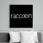 printfashion Raccoon - Vászonkép - Fekete (11638807)