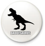 printfashion T-rex család - Daddysaurus - Kitűző, hűtőmágnes - Fehér (13853469)