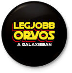 printfashion LEGJOBB ORVOS A GALAXISBAN - Kitűző, hűtőmágnes - Fekete (11572468)