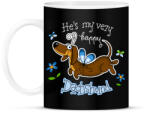 printfashion He's very happy Dachshund! - Bögre - Fekete (13434847)