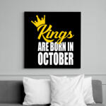 printfashion A királyok októberben születnek - Vászonkép - Fekete (6643693)