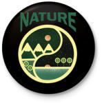 printfashion Nature jin jang - Kitűző, hűtőmágnes - Fekete (6869281)