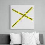 printfashion police-line - Vászonkép - Fehér (6623820)