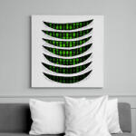 printfashion Bináris kód tépett minta - Vászonkép - Fehér (6625647)