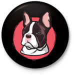 printfashion Bulldog - Kitűző, hűtőmágnes - Fekete (3104333)