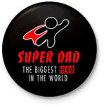 printfashion THE BIGGEST Hero IN THE WORLD - Kitűző, hűtőmágnes - Fekete (7123899)