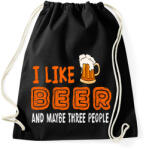 printfashion i like beer - Sportzsák, Tornazsák - Fekete (16232402)