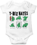 printfashion A t-rex utálja - Baba Body - Fehér (11737267)