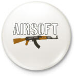 printfashion Airsoft AK-47 - Kitűző, hűtőmágnes - Fehér (3084136)