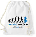printfashion Takarító evolúció - Sportzsák, Tornazsák - Fehér (9282057)