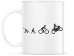 printfashion Motoros evolúció - Bögre - Fehér (2341163)