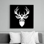 printfashion Szarvas - Vászonkép - Fekete (6658339)