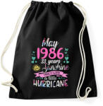 printfashion Születésnap 1986 Május - Napfény egy kis hurrikánnal! - Sportzsák, Tornazsák - Fekete (1168408)