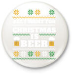 printfashion All I want for christmas is beer - Kitűző, hűtőmágnes - Fehér (14908155)