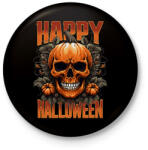 printfashion Halloween Skull - Kitűző, hűtőmágnes - Fekete (16860286)