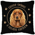 printfashion Cocker spániel - Legjobb barát - Párnahuzat, Díszpárnahuzat - Fekete (7177346)