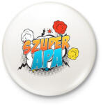printfashion Szuper Apa - Kitűző, hűtőmágnes - Fehér (3083389)