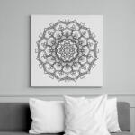 printfashion Kifesthető mandala minta1. - Vászonkép - Fehér (6634176)
