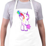 printfashion Alkoholista unikornis - Kötény - Fehér (4912976)