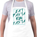 printfashion Eat pasta run fasta - Kötény - Fehér (7357642)