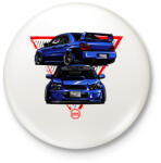 printfashion Subaru WRX STI - Kitűző, hűtőmágnes - Fehér (3267535)