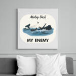 printfashion Moby Dick is my enemy - Vászonkép - Fehér (6640674)