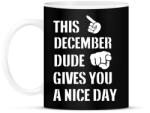 printfashion Ez a decemberi csávó szép napot kíván neked - Bögre - Fekete (1385287)
