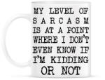 printfashion My level of sarcasm - black - Bögre - Fehér (7048000)
