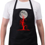 printfashion red tree and moon - Kötény - Fekete (4929554)