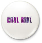 printfashion cool girl - Kitűző, hűtőmágnes - Fehér (3080214)