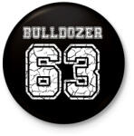 printfashion Bulldozer - Kitűző, hűtőmágnes - Fekete (7703612)