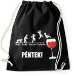 printfashion Vicces boros hét - Sportzsák, Tornazsák - Fekete (7539810)