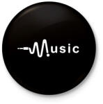 printfashion music - Kitűző, hűtőmágnes - Fekete (16710514)