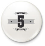 printfashion b-day-05-dark-lightgrey - Kitűző, hűtőmágnes - Fehér (3076356)