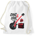 printfashion Gitáros énekes - Sportzsák, Tornazsák - Fehér (13677719)