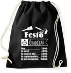 printfashion Festő óradíj - Sportzsák, Tornazsák - Fekete (1685531)