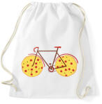 printfashion Pizza bicikli - Sportzsák, Tornazsák - Fehér (15973514)