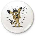 printfashion Kutya - Kitűző, hűtőmágnes - Fehér (10296050)