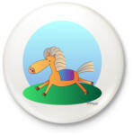 printfashion Boldog paci - Kitűző, hűtőmágnes - Fehér (3076036)