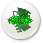 printfashion green slap-dash1 - Kitűző, hűtőmágnes - Fehér (13075336)