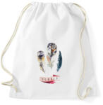 printfashion Watercolor Painted Feathers - Sportzsák, Tornazsák - Fehér (1258474)