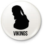 printfashion Ragnar - Vikings - Kitűző, hűtőmágnes - Fehér (6289004)