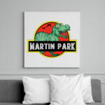 printfashion Jurassic Park - Névvel - Vászonkép - Fehér (7262316)